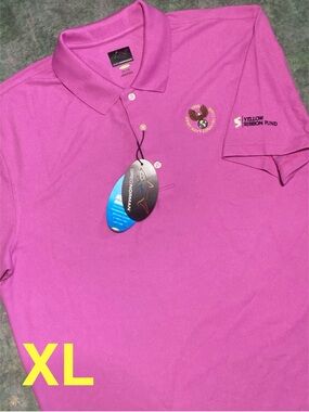 *NEW* Army Navy Country Club, Yellow Ribbon Fund, Greg Norman Golf Polo XL Pink